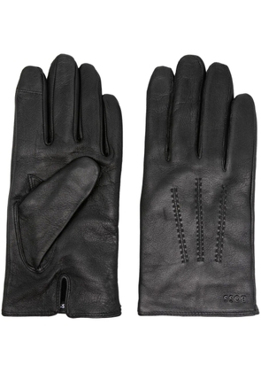 BOSS leather gloves - Black