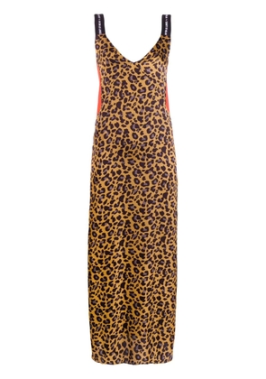 COUNTY OF MILAN leopard-print slip dress - Brown