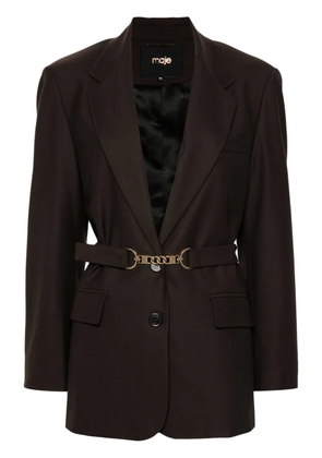 Maje belted blazer - Brown