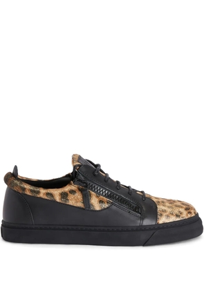 Giuseppe Zanotti Frankie double-zip low-top sneakers - Gold