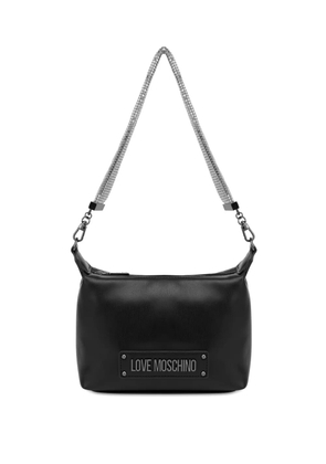 Love Moschino logo shoulder bag - Black