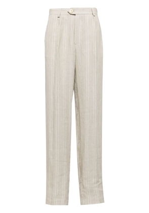 Oliver Spencer straight-leg linen trousers - Neutrals