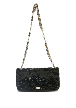 Dolce & Gabbana Pre-Owned Miss Charles sequins chain shoulder bag - Black
