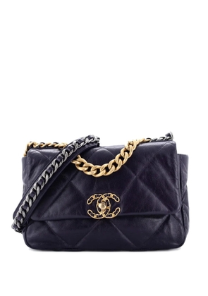 CHANEL Pre-Owned 19 Flap Bag Quilted Leather Medium crossbody bag - Purple