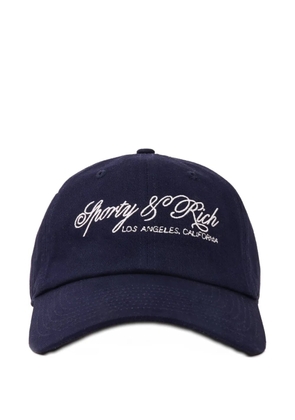 Sporty & Rich International script baseball cap - Blue