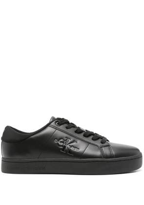 Calvin Klein Jeans debossed-logo leather sneakers - Black