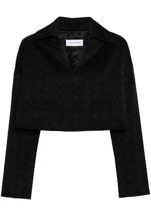 Marine Serre Moonogram jacquard top - Black