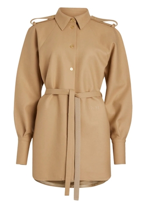 Patou mini shirt dress - Neutrals