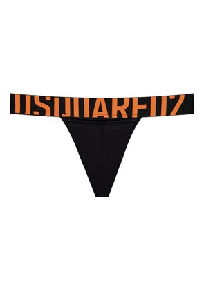 DSQUARED2 logo-band thong - Black