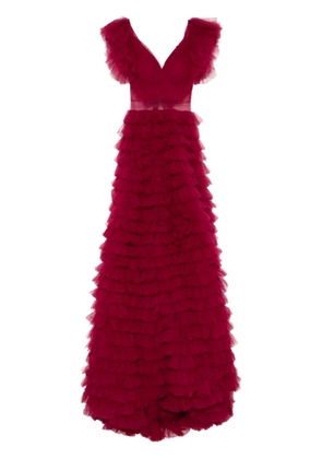 AAVVA layered ruffled gown