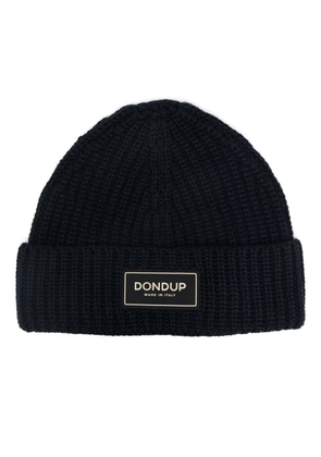 DONDUP logo-patch beanie - Blue