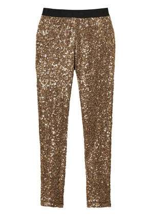 TWINSET x Myfo sequinned leggings - Brown