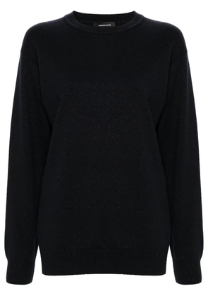 Fabiana Filippi crew-neck glittered jumper - Blue