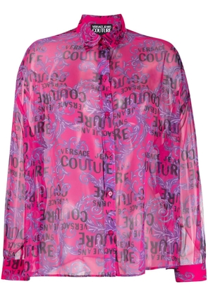 Versace Jeans Couture logo-print long-sleeve shirt - Pink