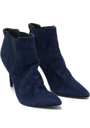 Stuart Weitzman suede ankle-length pointed-toe boots - Blue