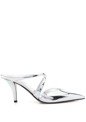 Paris Texas 85mm Laila mules - Silver