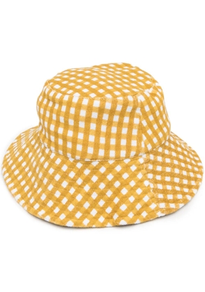 Faithfull the Brand Teryll check-print bucket hat - Yellow