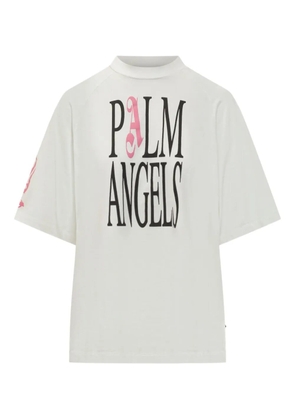 Palm Angels flame-print loose tee - White