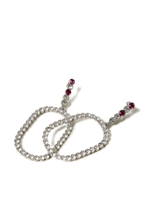 TWINSET crystal-embellished oval earrings - Silver