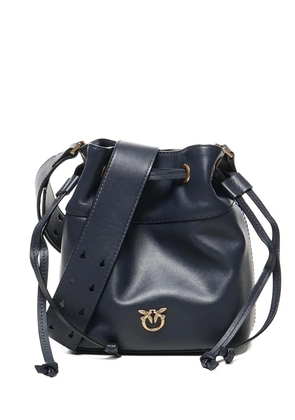 PINKO mini drawstring leather bucket bag - Blue