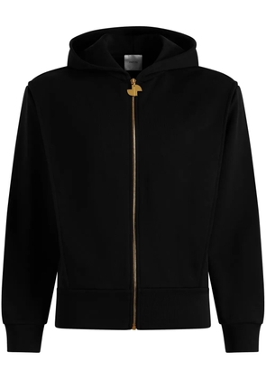 Patou zip-up organic cotton hoodie - Black