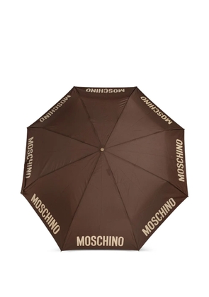 Moschino logo umbrella - Brown