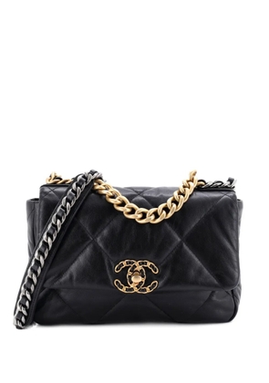 CHANEL Pre-Owned 19 Flap Bag Quilted Leather Medium crossbody bag - Black