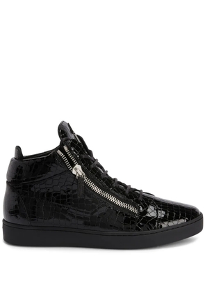 Giuseppe Zanotti Kriss patent mid-top sneakers - Black