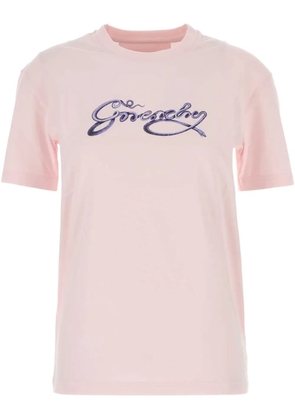 Givenchy logo-embroidered T-shirt - Pink