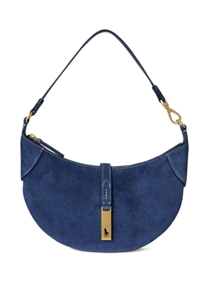 Polo Ralph Lauren Polo ID suede crescent shoulder bag - Blue