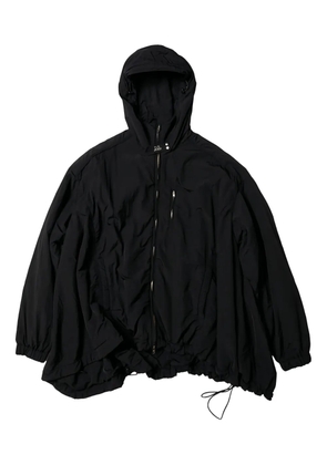 Doublet goggle-detail hooded jacket - Black