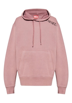 Diesel embroidered-logo hooded sweatshirt - Pink