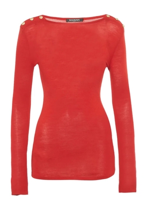 Balmain Pre-Owned long-sleeve T-shirt - Red
