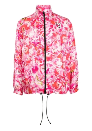 Natasha Zinko floral-print zip-up sports jacket - Red