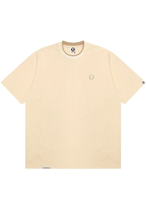 AAPE BY *A BATHING APE® rubberised logo-detail T-shirt - Neutrals