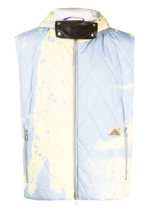 OAMC abstract-print hooded gilet - Blue