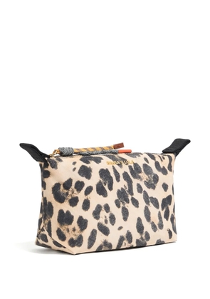 Bimba y Lola small leopard-print cosmetic pouch - Neutrals