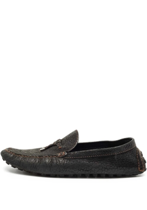 Louis Vuitton Pre-Owned Monte Carlo leather loafers - Black