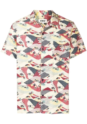 YMC graphic-print short-sleeve shirt - Yellow