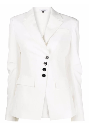 Krizia asymmetric single-breasted blazer - White
