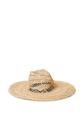 TWINSET wide-brimmed straw hat - Neutrals