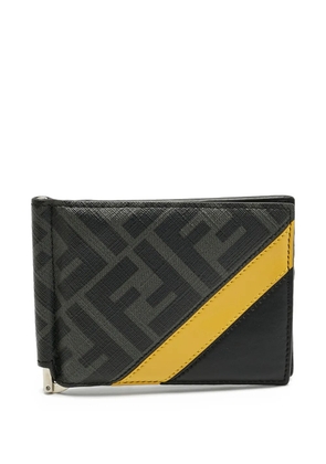 Fendi Pre-Owned Zucca coated canvas card case - Black