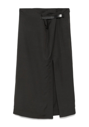 JW Anderson logo-strap midi skirt - Grey