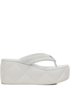 Le Silla quilted platform sandals - White