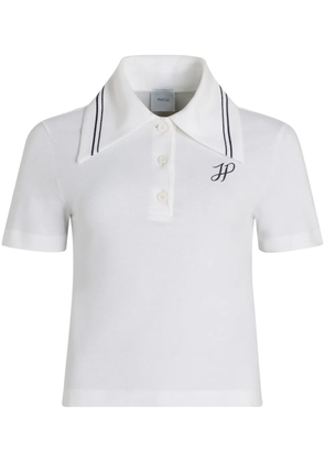 Patou logo-embroidered polo shirt - White