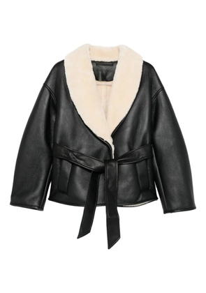 STAND STUDIO abstract-pattern coat - White