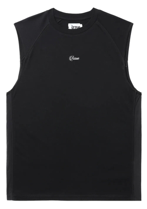 izzue logo-print cotton vest - Black