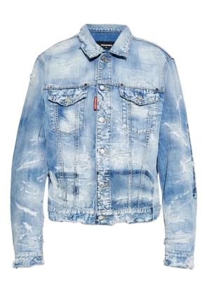 DSQUARED2 distressed denim jacket - Blue