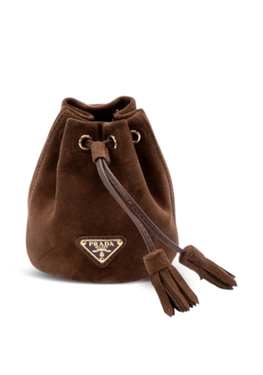 Prada mini tassel bag-shaped keychain - Brown