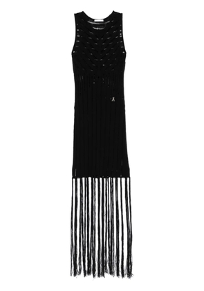Patrizia Pepe openwork knit dress - Black